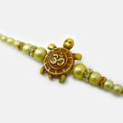 Good Luck Brown Tortoise Design Jewel and Beads Rakhi for Brother