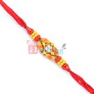 Wooden Look Beads with Diamond Rakhi