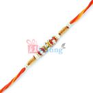 Charming Premium Dimaond Zardosi Beads Rakhi