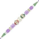 Pearl and Diamond Ring Beads Rakhi