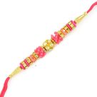 Pink Theme Diamond Ring Beautiful Rakhi