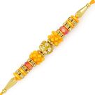 Marvellous Looking Diamond Ring Beads Rakhi
