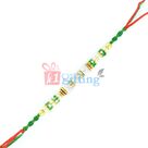 Exclusively Designed Silver Special Rakhi with Pearls and Beads