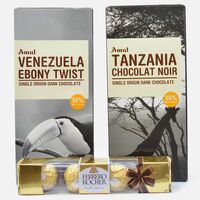 Ferrero Rocher and Amul Chocolate Combo of 3