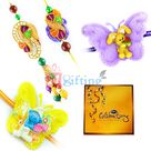 Cadbury Big Celebrations Chocolate With 2 Kids and 1 Bhaiya Bhabhi Rakhi Set 