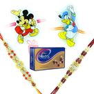 Famous 2 Kids Rakhi With Cadbury Rich Dry Fruit Tin and 2 Fancy Rakhi Set