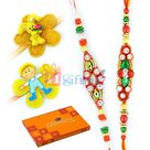 Cadbury Celebrations Pack With 2 Rakhi For Brother n 2 Kids Rakhi