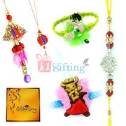 Super Pack - 1 Rakhi With 1 Big Celebrations With 2 Kids Rakhi n 1 Bhaiya Bhabhi Rakhi 