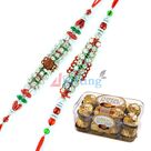 16 Pcs Ferrero Rocher Chocolate with Awesome 2 Diamond Rakhis
