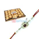 Prince Diamond Butterfly Rakhi Ferrero Rocher 24 Pcs