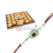 Prince Diamond Butterfly Rakhi Ferrero Rocher 24 Pcs