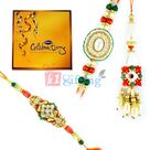 Hear Pearl Bhaiya Bhabhi Rakhi n 1 Zardosi Beads Rakhi with Cadbury Celebration Big