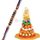 Chocolate Barbie Doll with Diamond Ring Rakhi