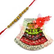 Chocolate Gift for Brother with Sandalwood Rakhi
