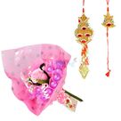 Zardosi Rakhi Pair with Chocolate Bouquet