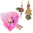 Bhaiya Bhabhi Rakhi with Cherry Chocolate Bouquet