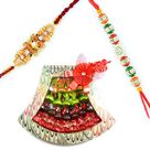 Amazing 2 Rakhis with Chocolate Bouquet