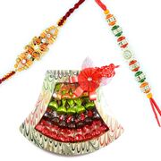Amazing 2 Rakhis with Chocolate Bouquet