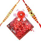 Liner Beads 2 Rakhis with Chocolate Gift for Brother
