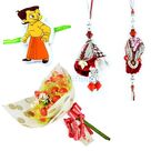 Gorgious Family Rakhis with Chocolate Bouquet