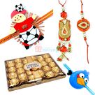 Beautiful Rakhis with Ferrero Rocher 24 Chocolate