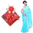 Chiffon Saree with Chocolate Gift Hamper