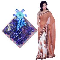 Chiffon Silk Saree with Chocolate Square Gift Pack