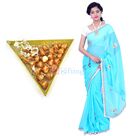 Beautiful Gota Patti Saree with Tri Chocolate Gift