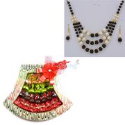 Beads Necklace Earning with Chocolate Bouquet