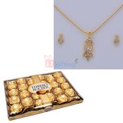 Golden Diamond Jewellery with Ferrero Rocher 24 Chocolates