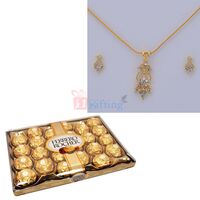 Golden Diamond Jewellery with Ferrero Rocher 24 Chocolates