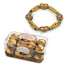 Swastik Om Bracelet with Ferrero Rocher 16 Pcs Chocolate
