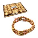 Om Bracelet with Ferrero Rocher 24 Pcs Chocolates