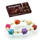 Cube Pearl Bracelet with Dark Chocolate