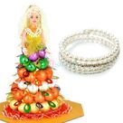 Beautiful Pearl Diamond Spiral Bracelet with Doll Chocolate