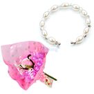 Chocolate Bouquet with Oval Pearl Diamond Bracelet Gift
