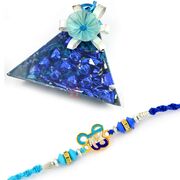 Triangle Shape 10 Piect Homamade Chocolate and EK Omkar Rakhi