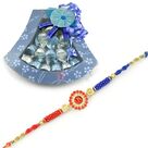 T-15 Homemade Chocolate and Beads Stone work Designer Rakhi Set