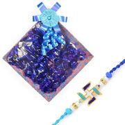 AD Work Swastik Rakhi and Designer Homemade Chocolate Box