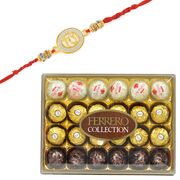 Ferrero Rocher 20 Pc Box with Ek Onkar Sikh Rakhi Set