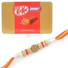 KitKat Chunky Box and Pearl Beaded Beautiful Rakhi Set