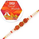 Zubi Special Moments Chocolate Box with 3 Rudraksh Rakhi Hamper