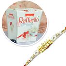 Raffaello Contection Chocolate with Fine Fress Pearl Rakhi Combo