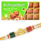 Schogetten Alpine Milk Chocolate with Beautiful Rakhi for Bhaiya