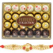 T-24 Ferrero Collection Chocolate and Diamond Rakhi Hamper