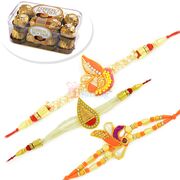 Beautiful Mauli Rakhi with Zubi Special Moments Chocolate Box