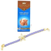 Alpino Very Milky Chocolate with Floral Designer Bracelet Rakhi