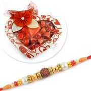 Handmade Heart Shape Homemade Chocolate Box and Rakhi Hamper