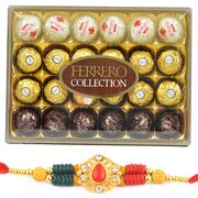 Ferrero Collection T-24 Chocolate Box with Beads Fancy Rakhi