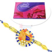 Rajasthani Style Designer Rakhi and Big Celebration Chocolate Box